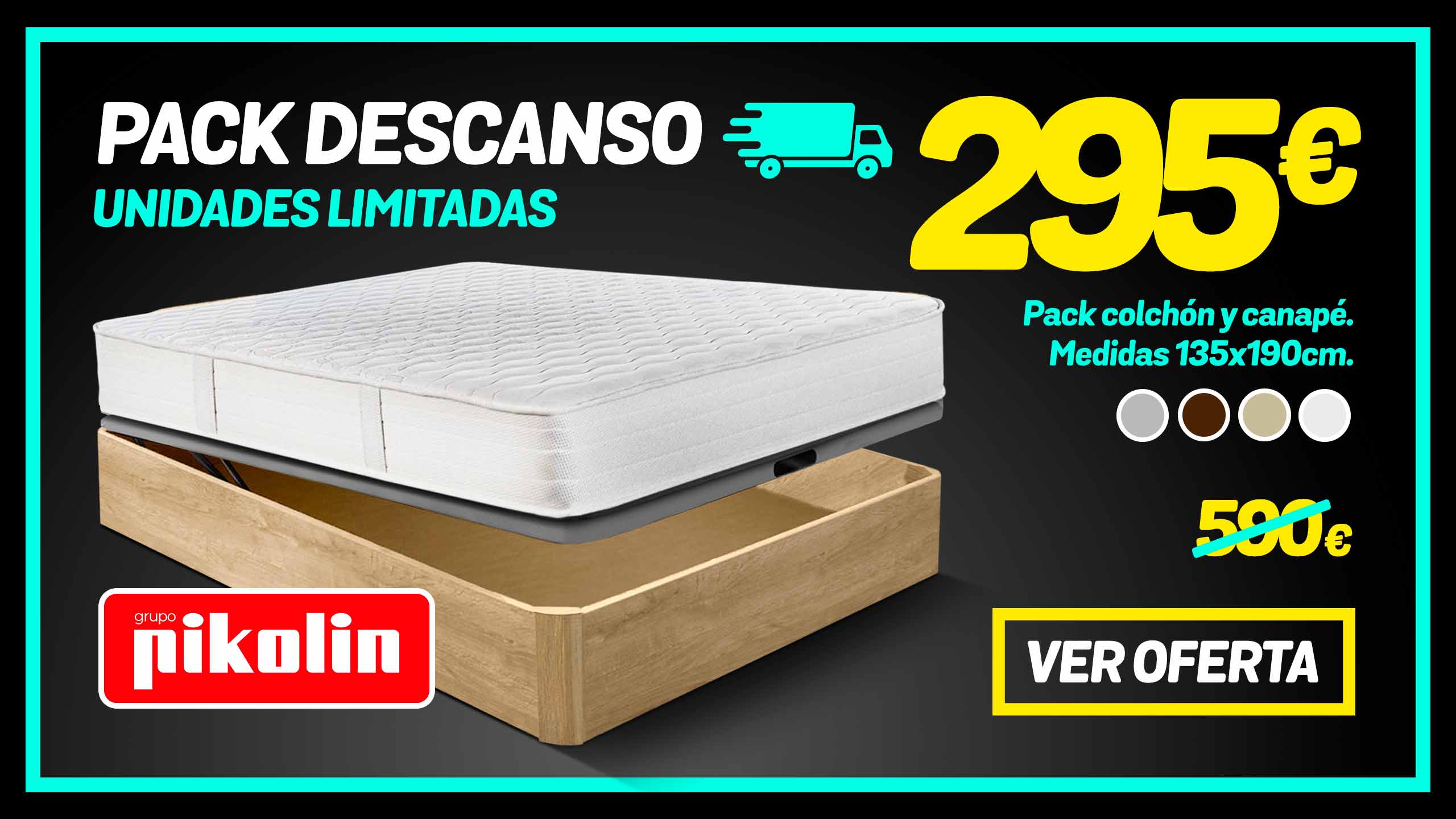 pack canapé + colchón barato online